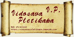 Vidosava Pletikapa vizit kartica